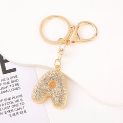 Cute Initial Letter Keychain Backpack Charms