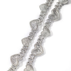 Collier à Maillons Infini en Forme de Cœur