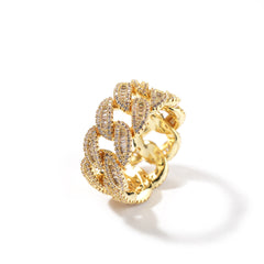 Iced Out Cuban Link Ring