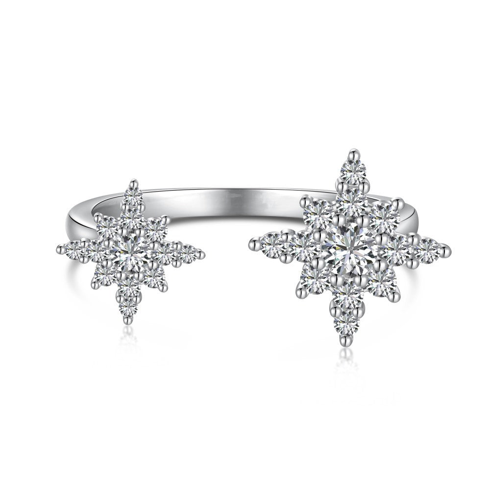 Bague ouverte Étoile du Nord