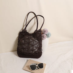 Rope Tote Bag Openwork Beach Bag