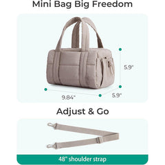 Puffer Duffle Crossbody Bag