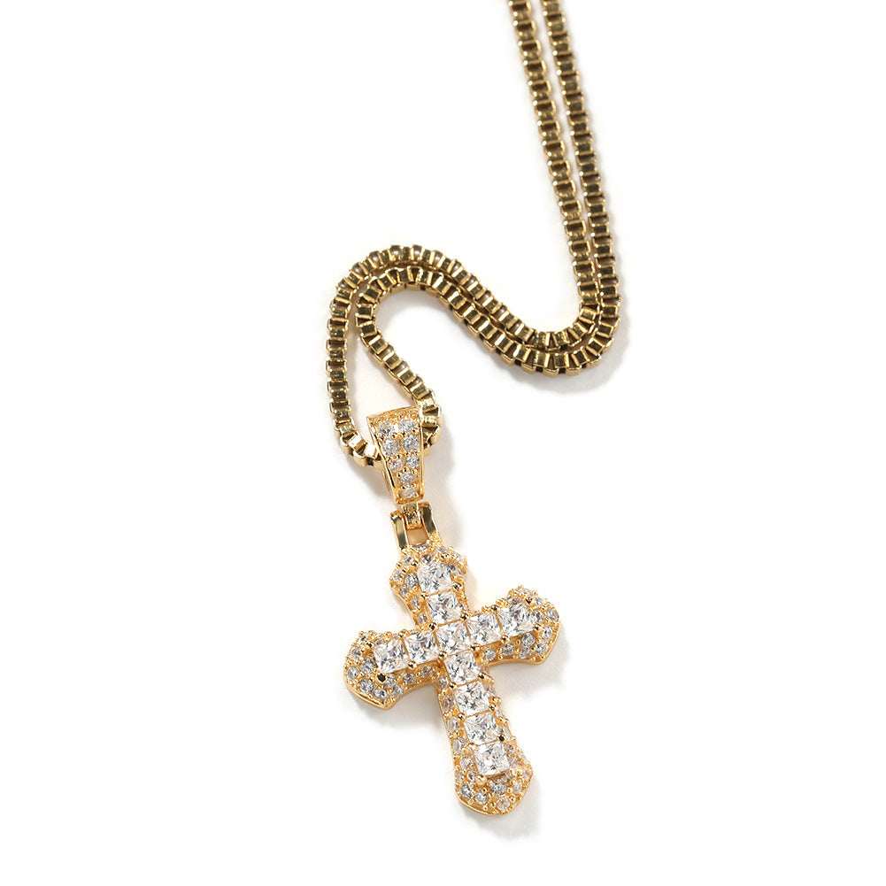 Mini Iced-Out Cross Necklace