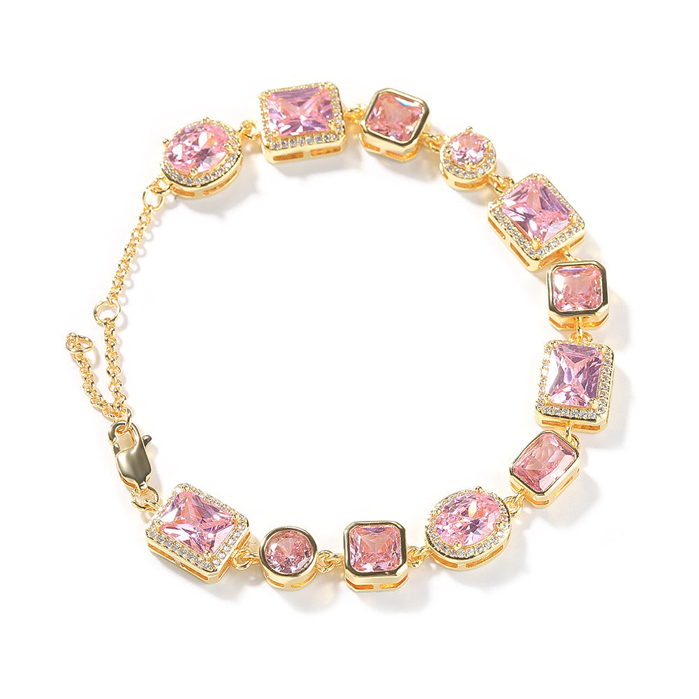 Pink Gemstone Bracelet