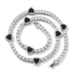 Collier de tennis Black Hearts
