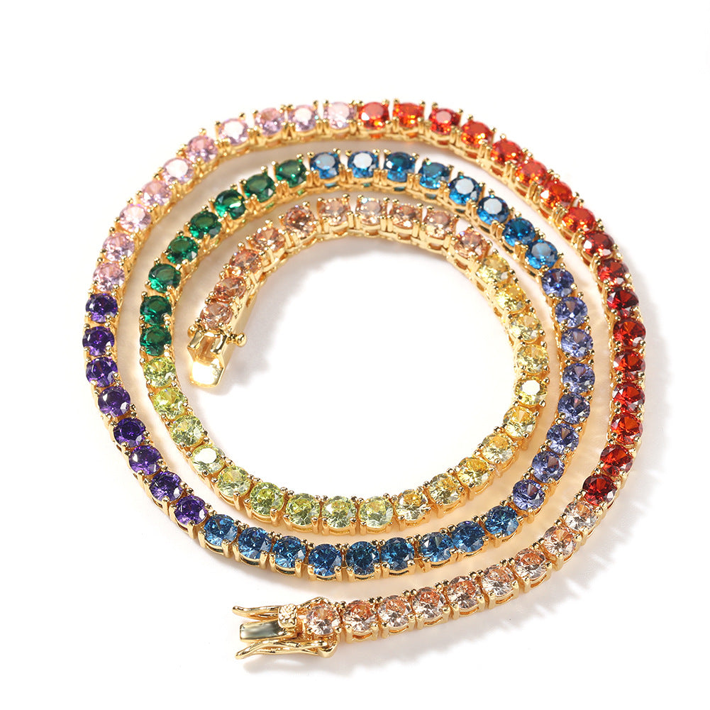 Collier de Tennis Arc-en-ciel
