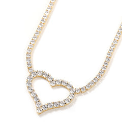 Collier de Tennis à Cœur Ouvert