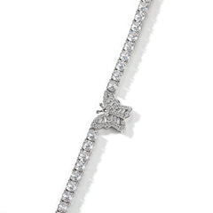 Butterfly Zircon Tennis Necklace