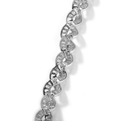 Iced Out Baguette Cubic Zirconia Wave Bracelet