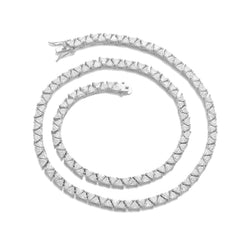 Triangle Cut Iced Out Tennis Chain