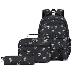 School Backpack Set Casual Daypack with Lunch Tote Bag and Pencil Bag