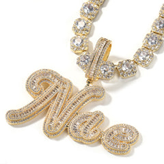 1-6 Letters Iced Out Custom Necklace