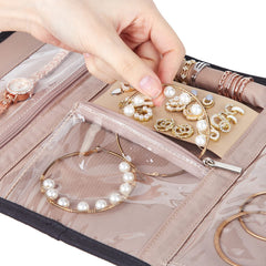Foldable Travel Jewelry Organizer Roll
