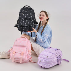 School Backpack Set Casual Daypack with Lunch Tote Bag and Pencil Bag