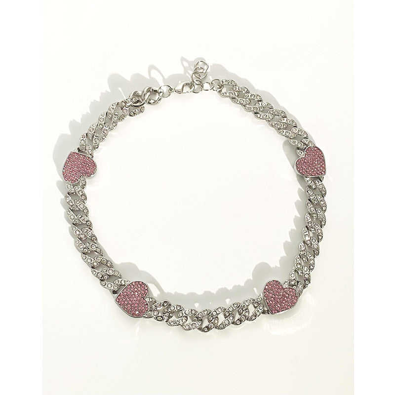 Pavé Heart Clavicle Chain