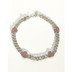 Pavé Heart Clavicle Chain