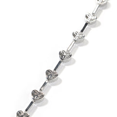 Heart Baguette Link Bracelet
