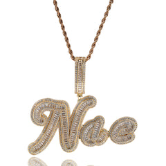 1-6 Letters Iced Out Custom Necklace
