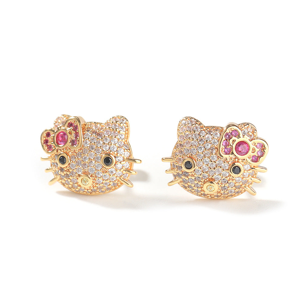 Kitty Stud Earrings