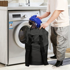 Backpack Laundry Bag Durable Nylon Hamper with Drawstring Closure