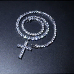 Collier Croix Solitaire