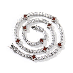 Red Clover Tennis Necklace