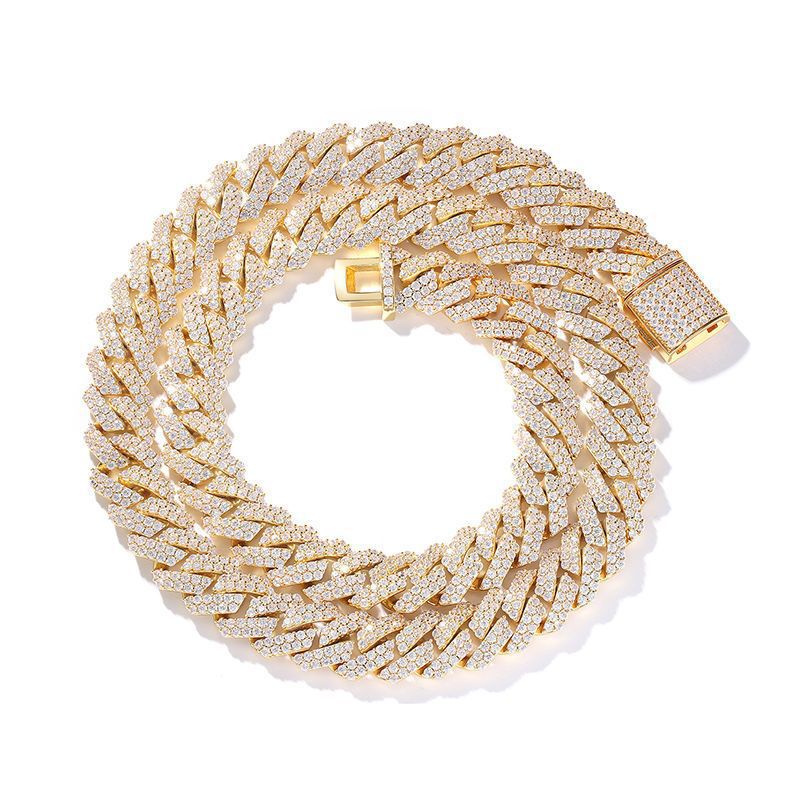 Dense diamond diamond Cuban necklace