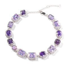 Iced Out Purple Gemstone Bracelet