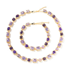 Iced Out Purple Gemstone Bracelet