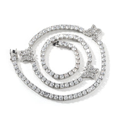 Butterfly Zircon Tennis Necklace