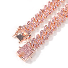Dazzling Pink Pavé Necklace