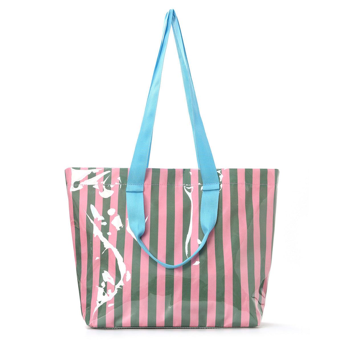 Candy Stripe PVC Tote Bag