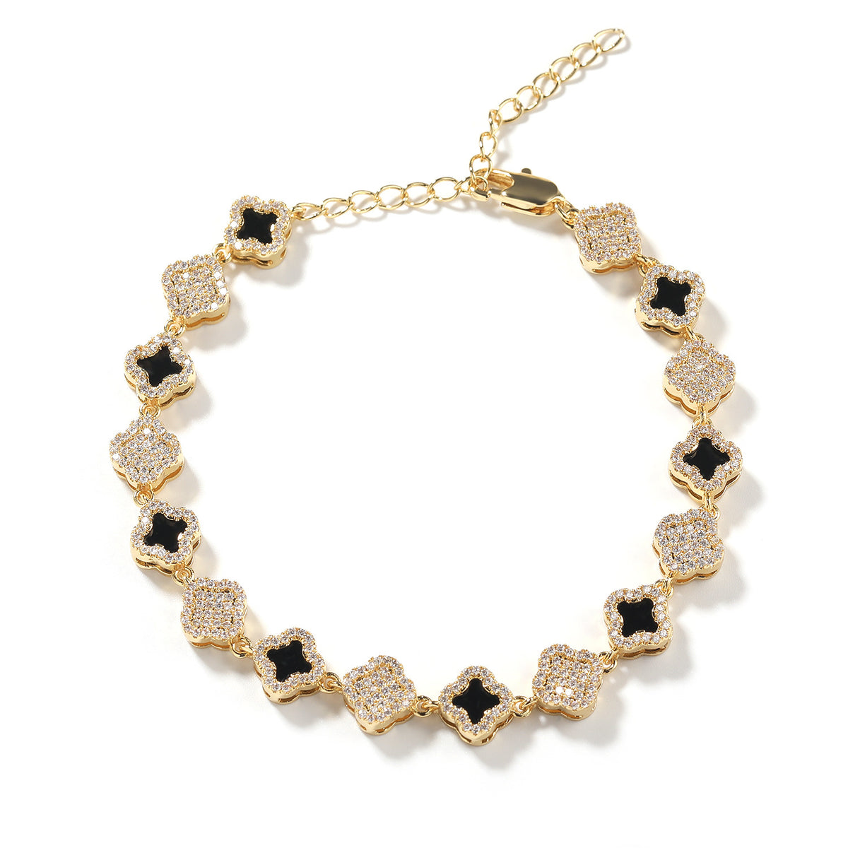 Dainty Clover Zircon Bracelet