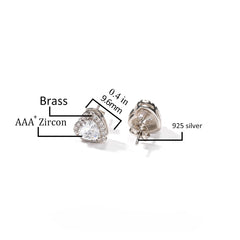 Heart Halo Stud Earrings