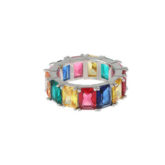 Bague D'éternité Arc-en-ciel