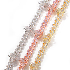 Cuban Link Butterfly Bracelet