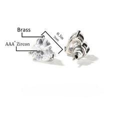 Heart Cut Stud Earrings