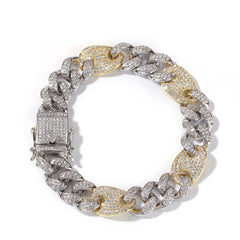 Iced Out Cuban & Mariner Chain Necklace