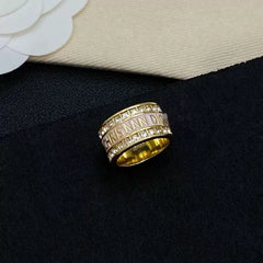 Enamel & CZ Band Ring