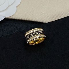 Enamel & CZ Band Ring