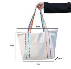 Personalized Embroidery Canvas Tote Bag