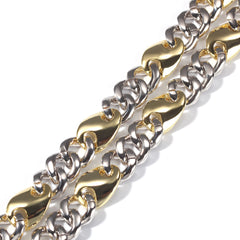 Iced Out Cuban & Mariner Chain Necklace