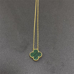 Classic Malachite Clover Pendant Necklace