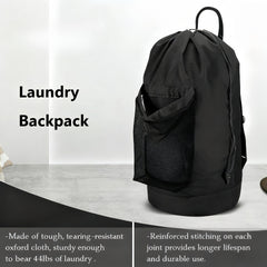 Backpack Laundry Bag Durable Nylon Hamper with Drawstring Closure