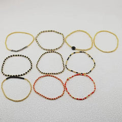 Multi-Textured Beaded Bracelet Stack Set